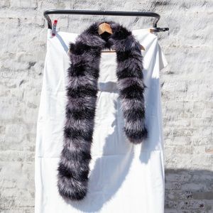 Faux mink scarf